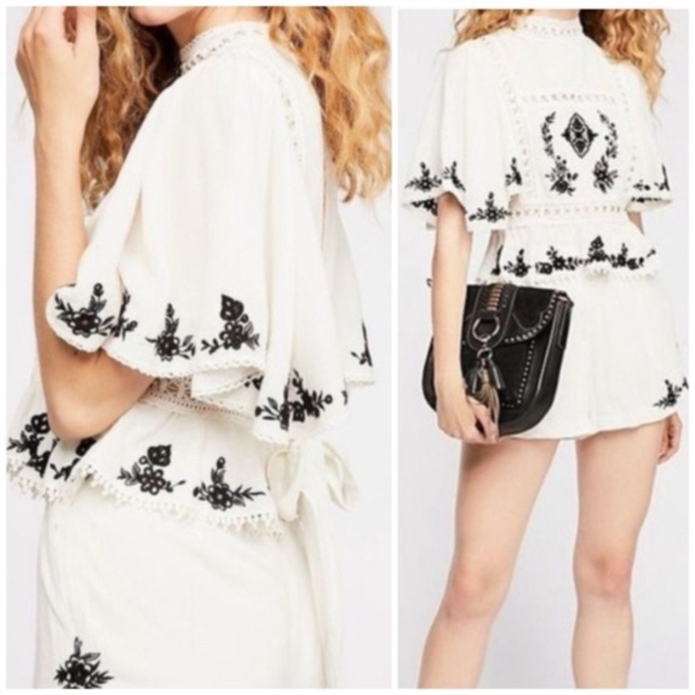 ⚠️LAST CHANCE⚠️Free People Abbie Embroidered Set in White sz S